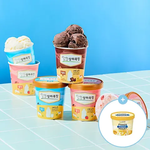 상하목장 아이스크림 파인트 474ml 3개입+그릭요거트 1개 증정 (16,800원/무료)