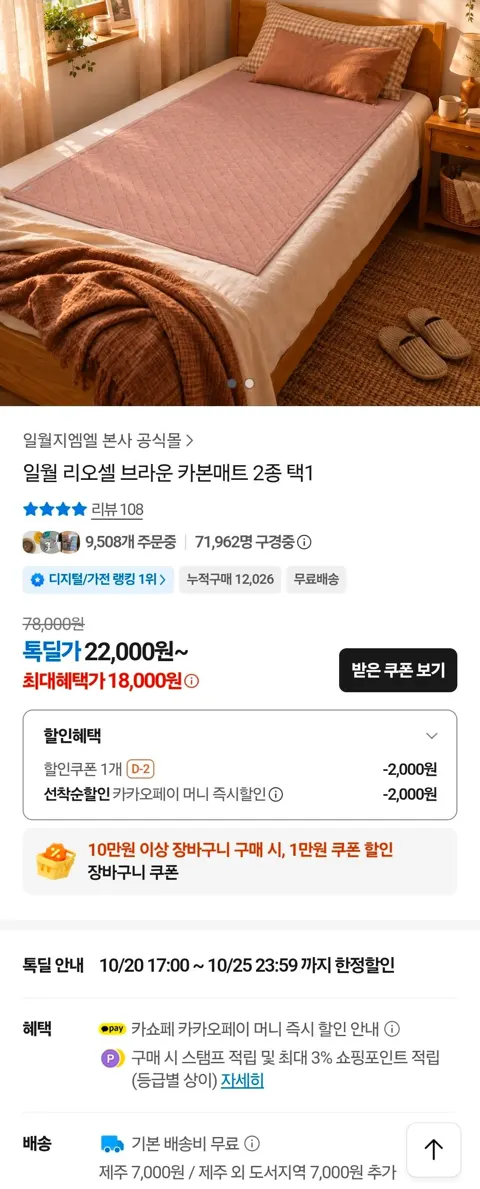 일월 리오셀 브라운 카본매트