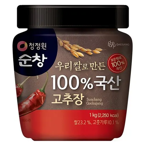 청정원 순창 우리쌀로 만든 100% 국산 고추장, 1kg
