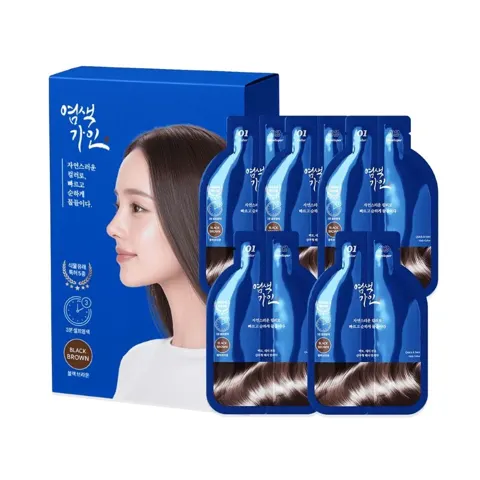 초간편 염색약 블랙브라운 5회분 (14,900원/무료)