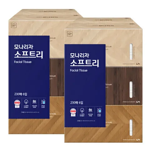 모나리자 소프트리 미용티슈 230매 12개 (13,900원/무료)