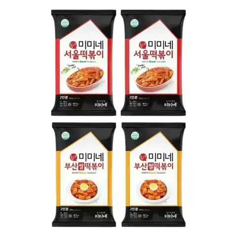 미미네 서울떡볶이 2봉 + 부산떡볶이 2봉 (8인분) 15,470원 (무료)