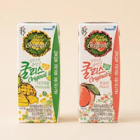 쿨피스 복숭아 190ml 15개+파인애플 190ml 15개 (12,010원/무료)