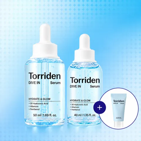 NEW 토리든 다이브인 저분자 히알루론산 세럼 50ml+40ml (+다이브인 크림 20ML 증정)
