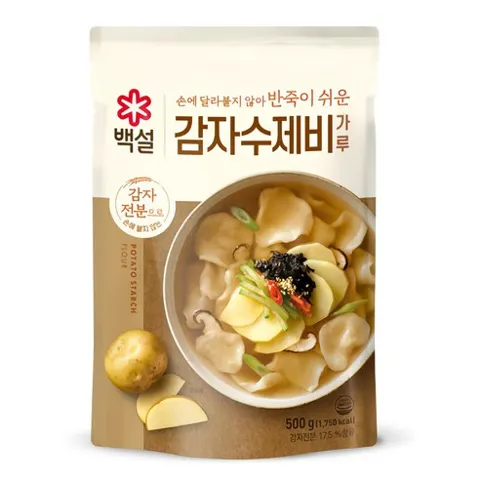 백설 감자수제비 가루, 500g