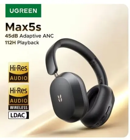 UGREEN MAX5S ANC 무선 게이밍 헤드셋($31.88/무료)