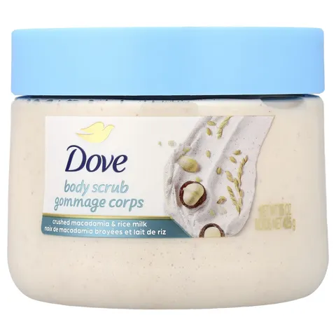 Dove (도브), 바디 스크럽, 으깬 마카다미아 및 라이스 밀크, 425g(15oz)