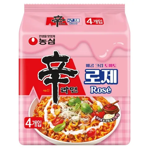 신라면 로제 134g, 4개 2,730원
