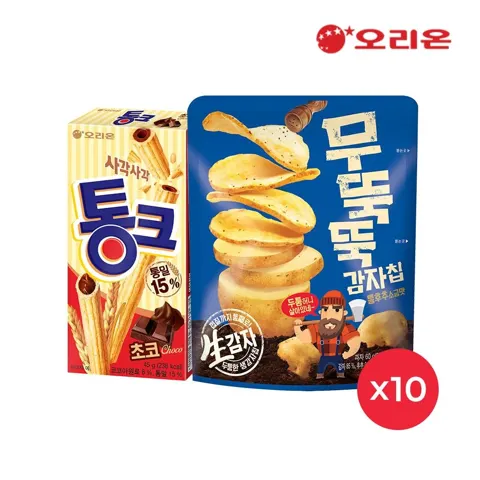 오리온 무뚝뚝감자칩 60g 10개+통크 45g 10개