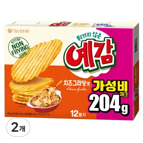오리온 예감 치즈그라탕 12p, 204g, 2개