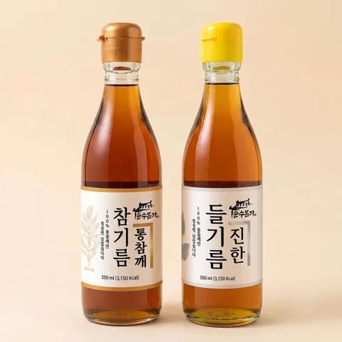 통참깨 참기름 350ml 2개
