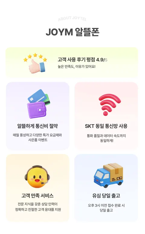 SKT망 통화 무제한, 데이터 7GB(990원/평생)