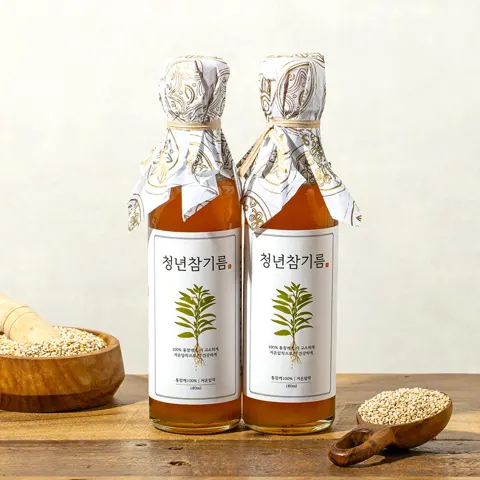 저온압착 100% 통참깨 참기름 180ml 2병 10400원