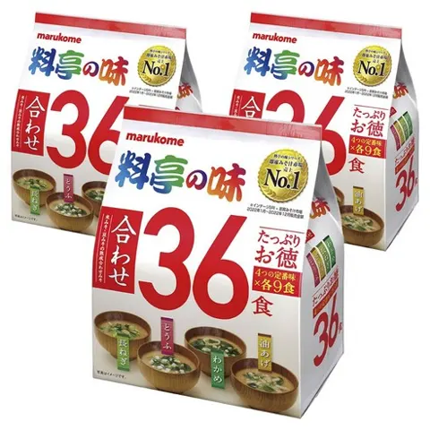 마루코메 요리정의 맛 모듬 파 + 두부 + 미역 + 유부 36개입, 600g, 3개