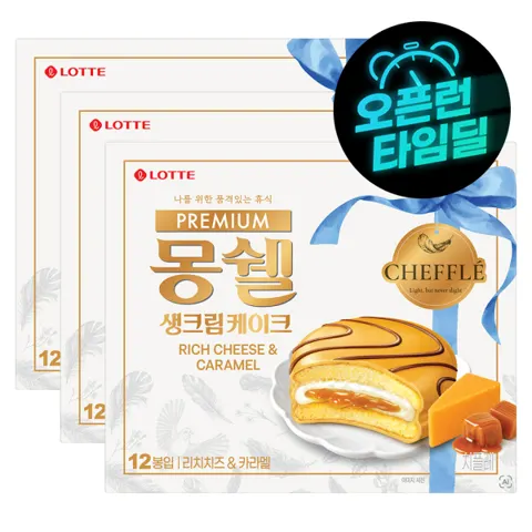 몽쉘 리치 치즈카라멜 444g 3개 (치플레 콜라보)