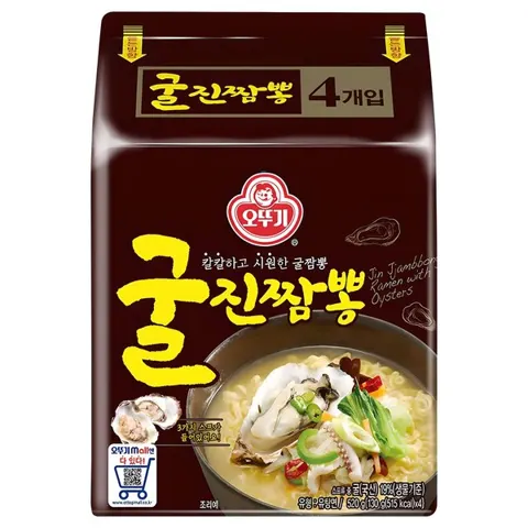 오뚜기 굴진짬뽕 라면 130g, 4개