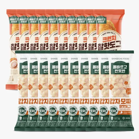 올반 핫도그 크런치 10봉 + 감자모짜 10봉 네멤 (22,410원/무료)