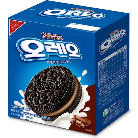 오레오 초콜릿 크림 샌드위치 쿠키, 1kg, 1개