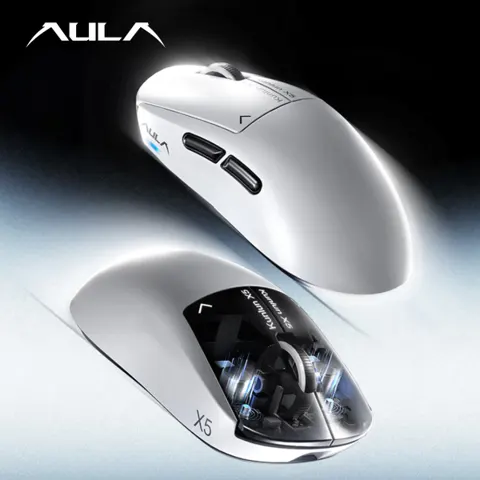 AULA 독거미 쿤룬 X5 무선 게이밍 마우스 듀얼8K PAW3955 EVO 8K수신기…