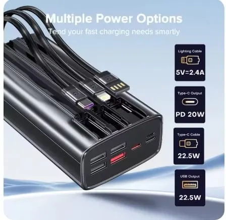 QOOVI 30000mah 22.5W 보조배터리 ($15.21/무료)