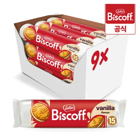 로투스 비스코프 샌드 바닐라 150g x 9개 커피과자