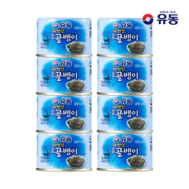 유동 자연산골뱅이 140g X 8캔 (22,230원/무배)