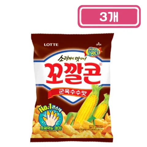 꼬깔콘 군옥수수맛, 67g, 3개