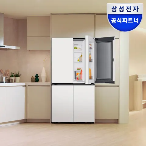 삼성 비스포크 AI 냉장고 4도어 1등급 푸드쇼케이스 에센셜 화이트(1,796,790원/무배)
