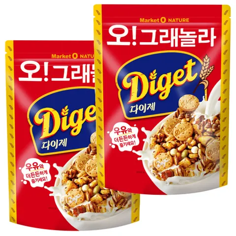 오 그래놀라 다이제 시리얼, 300g, 2개