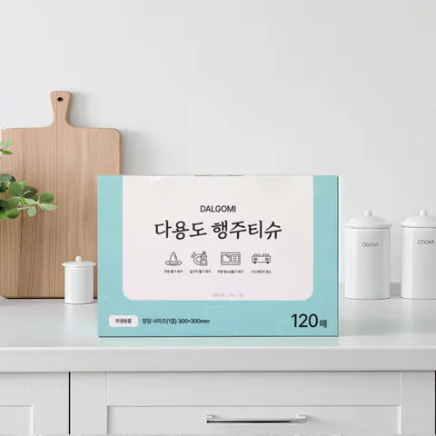 달곰이 빨아쓰는 다회용 행주 티슈 30x30cm 120매 (7,900원 / 무배)