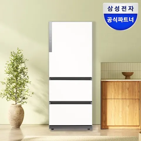 삼성 비스포크 김치냉장고 3도어 김치플러스 에센셜 화이트(1,129,010원/무료)