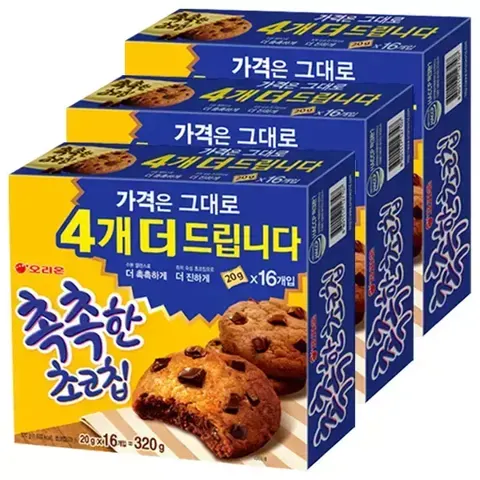 티멤) 오리온 촉촉한 초코칩 320g, 3개