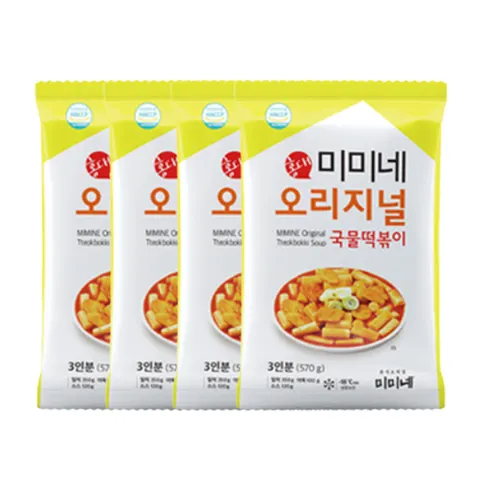 미미네 오리지널 국물떡볶이, 570g, 4봉