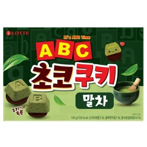 롯데웰푸드 ABC 초코쿠키 말차