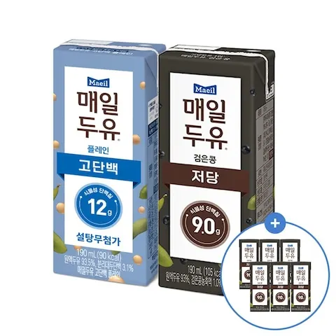 매일두유 검은콩+고단백혼합구성 190ml(48팩)+검은콩6팩증정