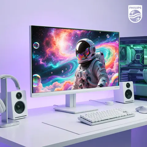 필립스 에브니아 27M2N3501PF 27인치 QHD 화이트 모니터