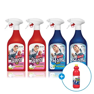 뿌리는 곰팡이 싹 500ml 2개+욕실용 세정제 500ml 2개(11,900원/무배)