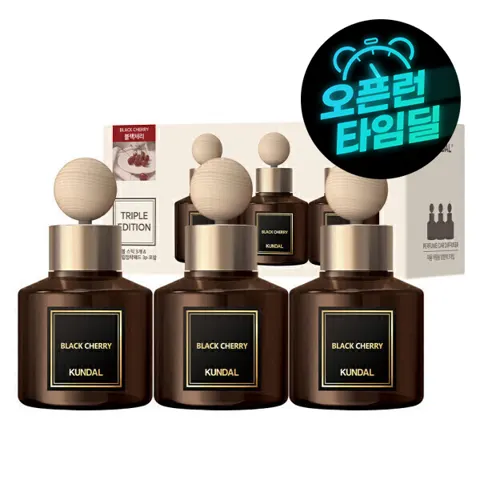 쿤달 차량용 방향제 3가지향 75ml 본품 3개+우드 볼스틱 3개, 7,900원