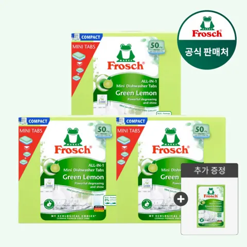 프로쉬 미니 식기세척기세제 50개입 3개 +클리너 (38,900원/무료)