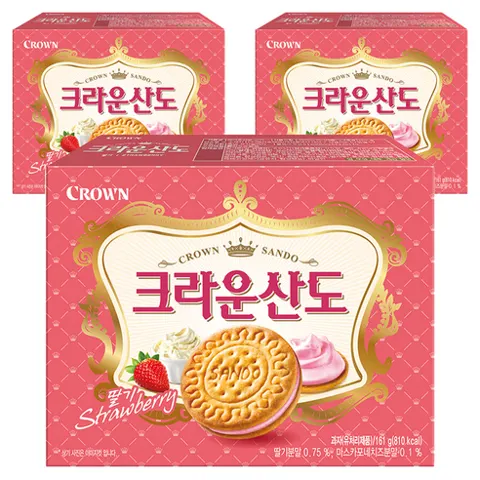 크라운산도 딸기 161g 3개