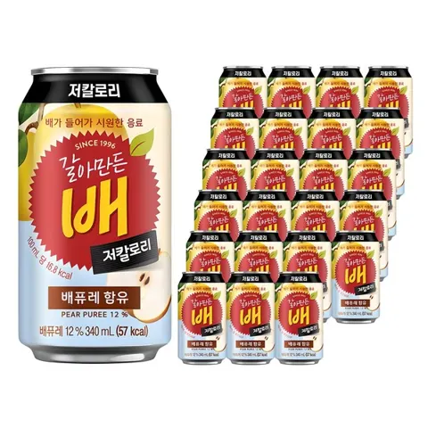 갈아만든배 저칼로리, 340ml, 24개