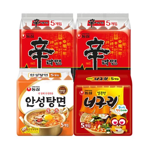신라면10입 +안성탕면5입 +너구리5입 총 20봉 (13,800원/무료)